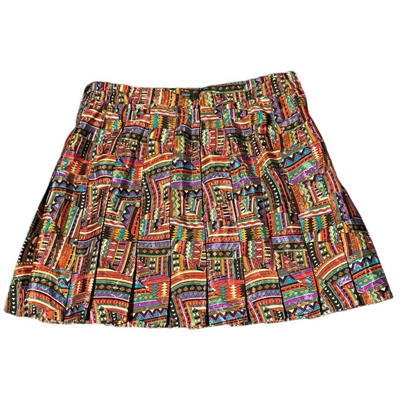 Vintage Tail Multi-Color Geometric Print Pleated Tennis Skirt - Size 10 - EUC - Picture 8 of 10